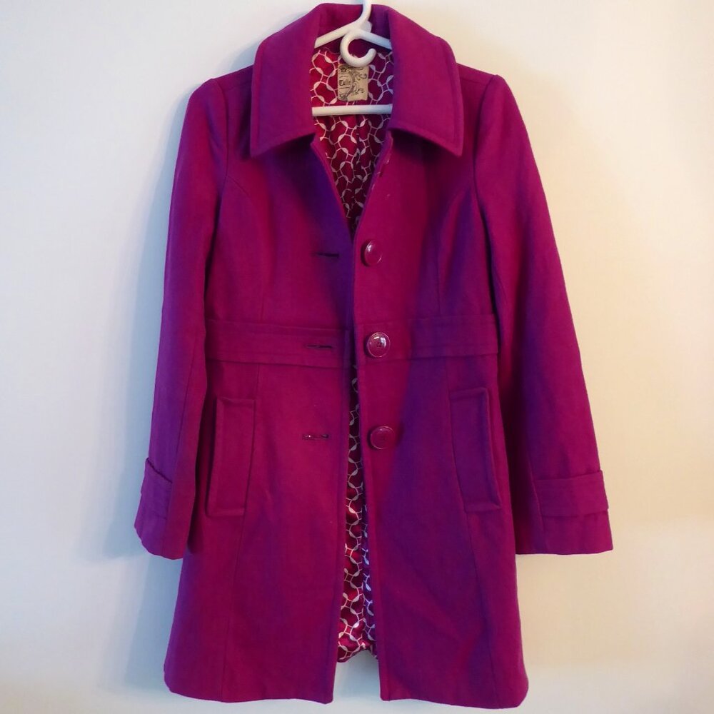 Tulle Wool Blend Coat